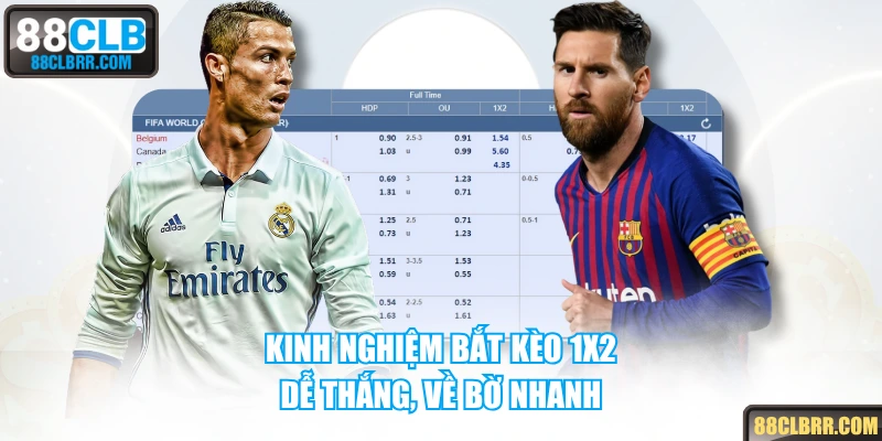 Kinh nghiệm bắt kèo 1X2 dễ thắng, về bờ nhanh
